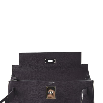 Hermes Togo Matte Alligator Kelly Retourne Touch 28 Raisin Prunoir 15 of 36