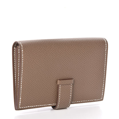 Hermes Epsom Bearn Card Holder Wallet Etoupe 3 of 7