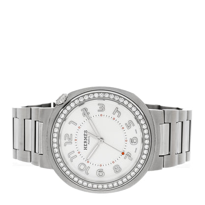 Hermes Stainless Steel Diamond Bezel 36mm Cut Automatic Watch 2 of 5