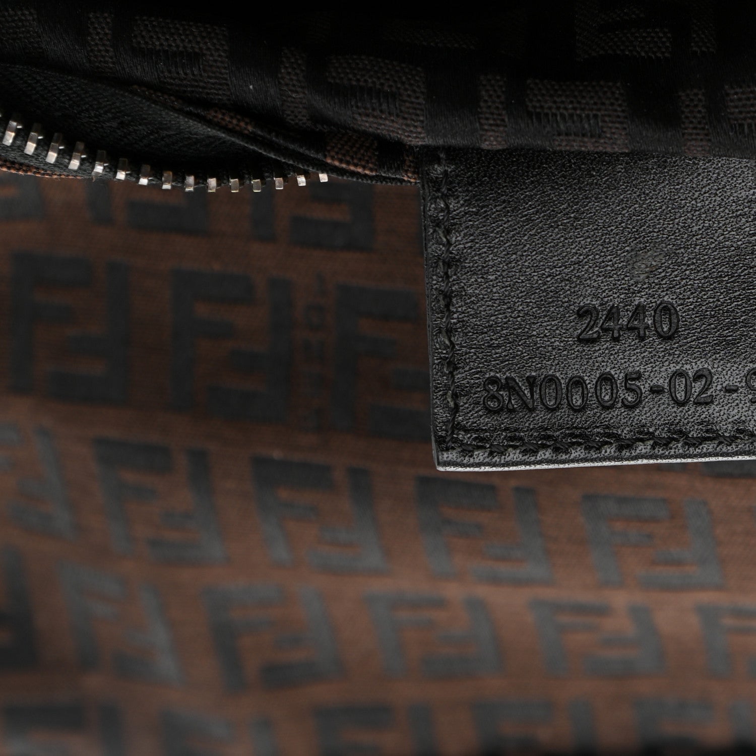 Fendi Zucchino Mini Pochette Tobacco Moro 7 of 10
