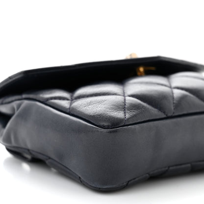 Chanel Lambskin Quilted Flap Waist Belt Bag 75 30 Navy 10 of 11