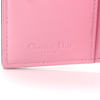 Christian Dior Lambskin Cannage Bi-color Small Lady Dior Flap Card Holder Black Pink 6 of 8