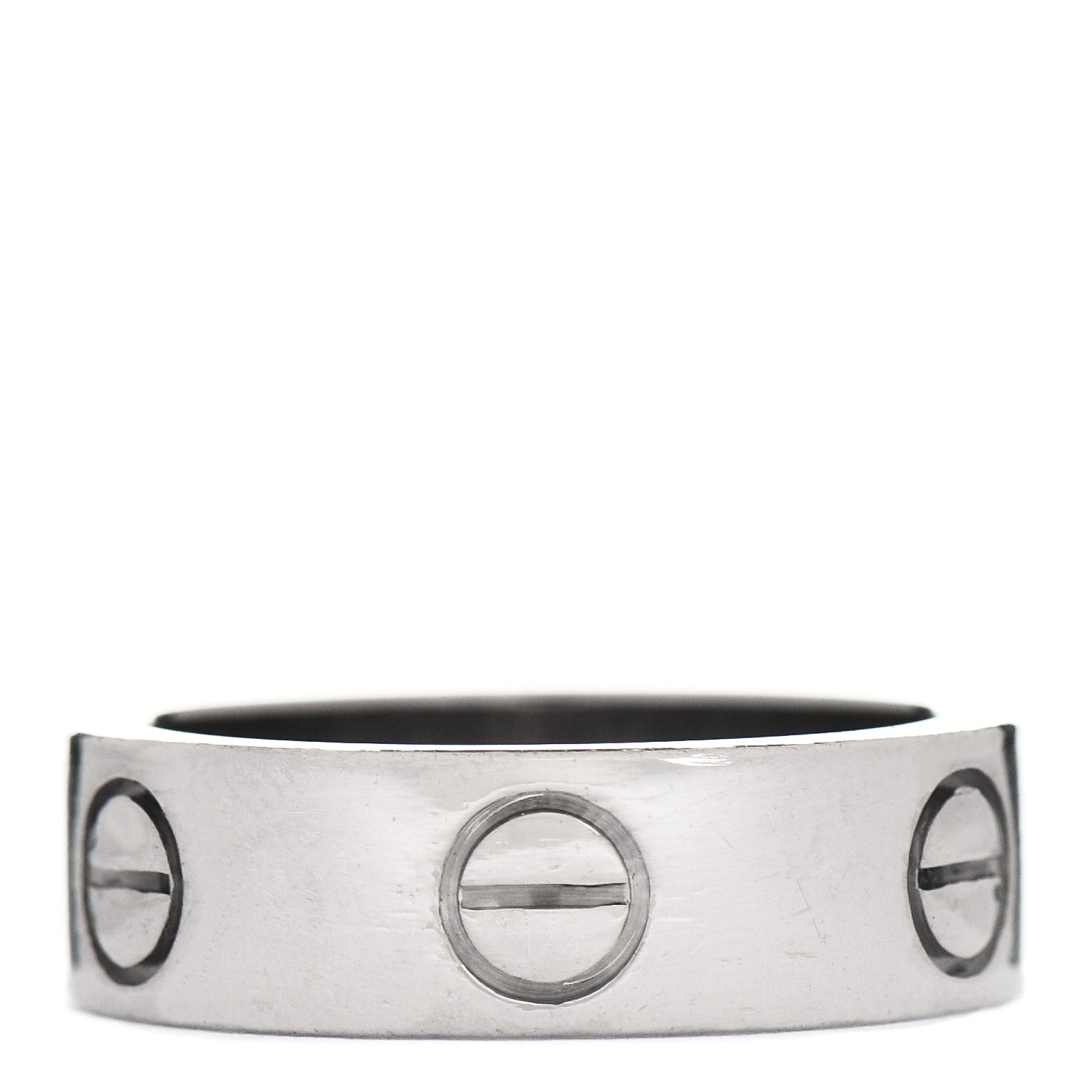 Cartier 18K White Gold 5.5mm LOVE Ring 49 4.75 1 of 8