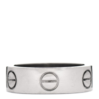 Cartier 18K White Gold 5.5mm LOVE Ring 49 4.75 1 of 8