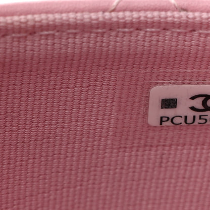 Chanel Lambskin Quilted Zip Card Holder Pink 8 of 8