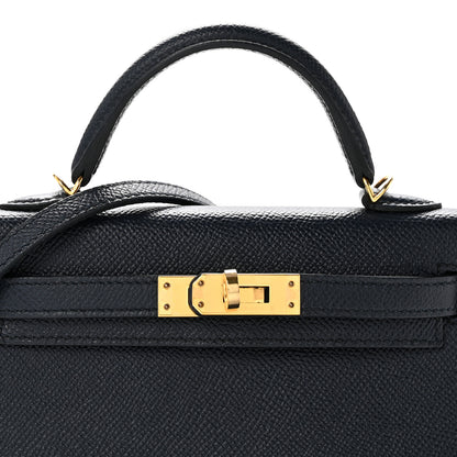 Hermes Epsom Mini Kelly Sellier 20 Bleu Indigo 8 of 14