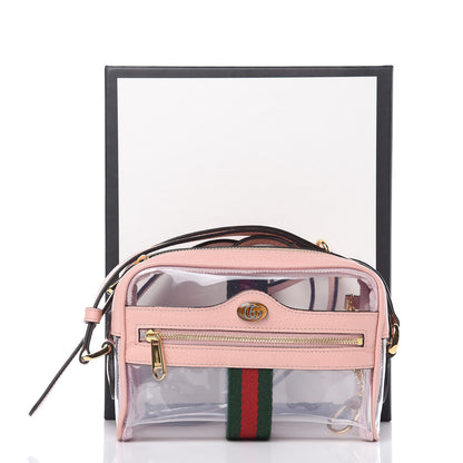 Gucci Vinyl Web Mini Ophidia Transparent Shoulder Bag Perfect Pink 9 of 9