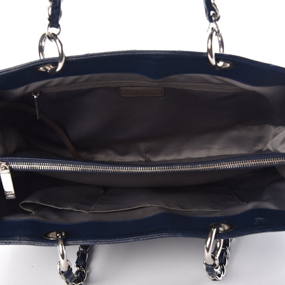 Chanel Caviar Quilted XL Grand Shopping Tote GST Navy Blue 5 of 18