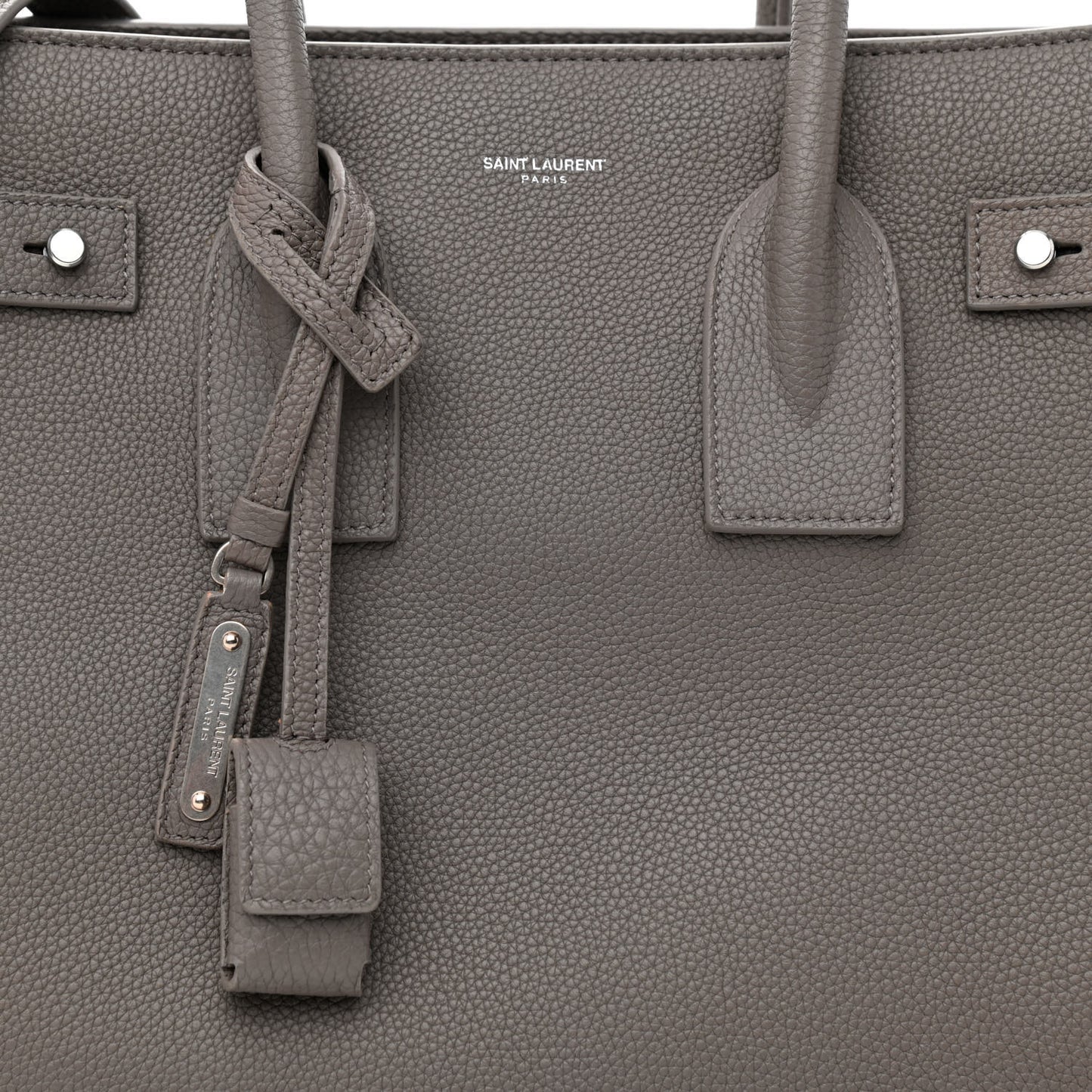 Grained Calfskin Small Supple Sac De Jour Mouse Grey