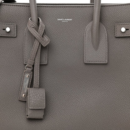 Saint Laurent Grained Calfskin Small Supple Sac De Jour Mouse Grey 8 of 10