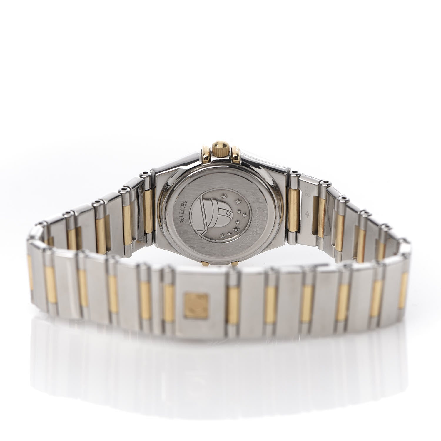 Omega Stainless Steel 18K Yellow Gold Diamond Bezel Mother of Pearl 23mm Constellation My Choice Quartz Watch 895.1243 5 of 7
