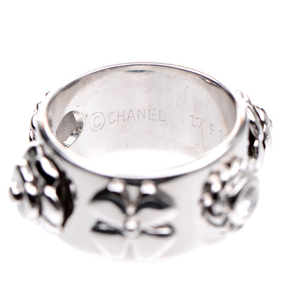 Chanel 18K White Gold Diamond Camellia Ring 48 4.5 4 of 5