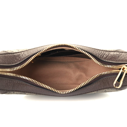 Gucci GG Supreme Monogram Textured Calfskin Web Mini Ophidia Half Moon Hobo Beige Ebony New Acero 5 of 14