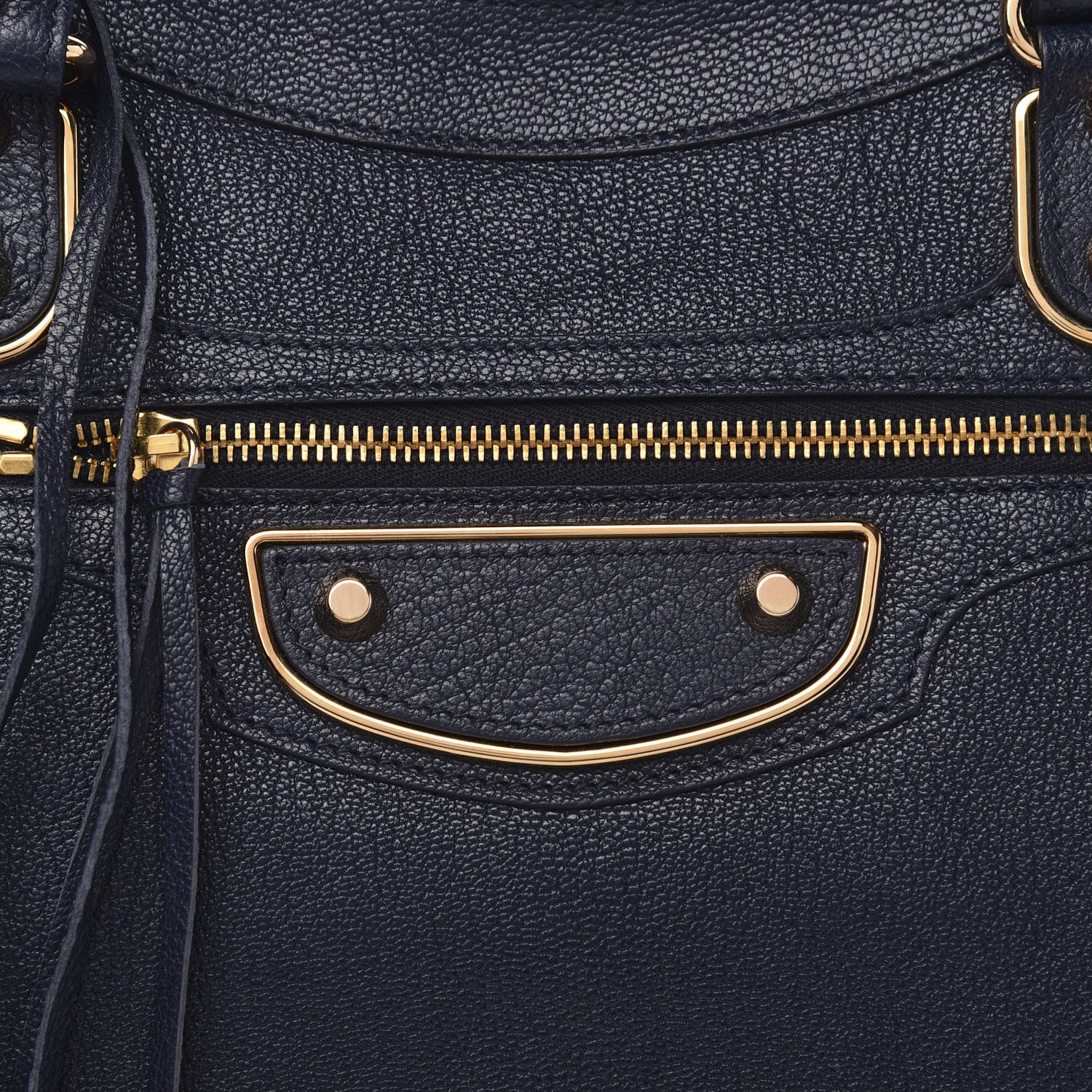 Balenciaga Chevre Gold Metallic Edge Hardware Velo Bleu Nuit Dark Sea 10 of 10