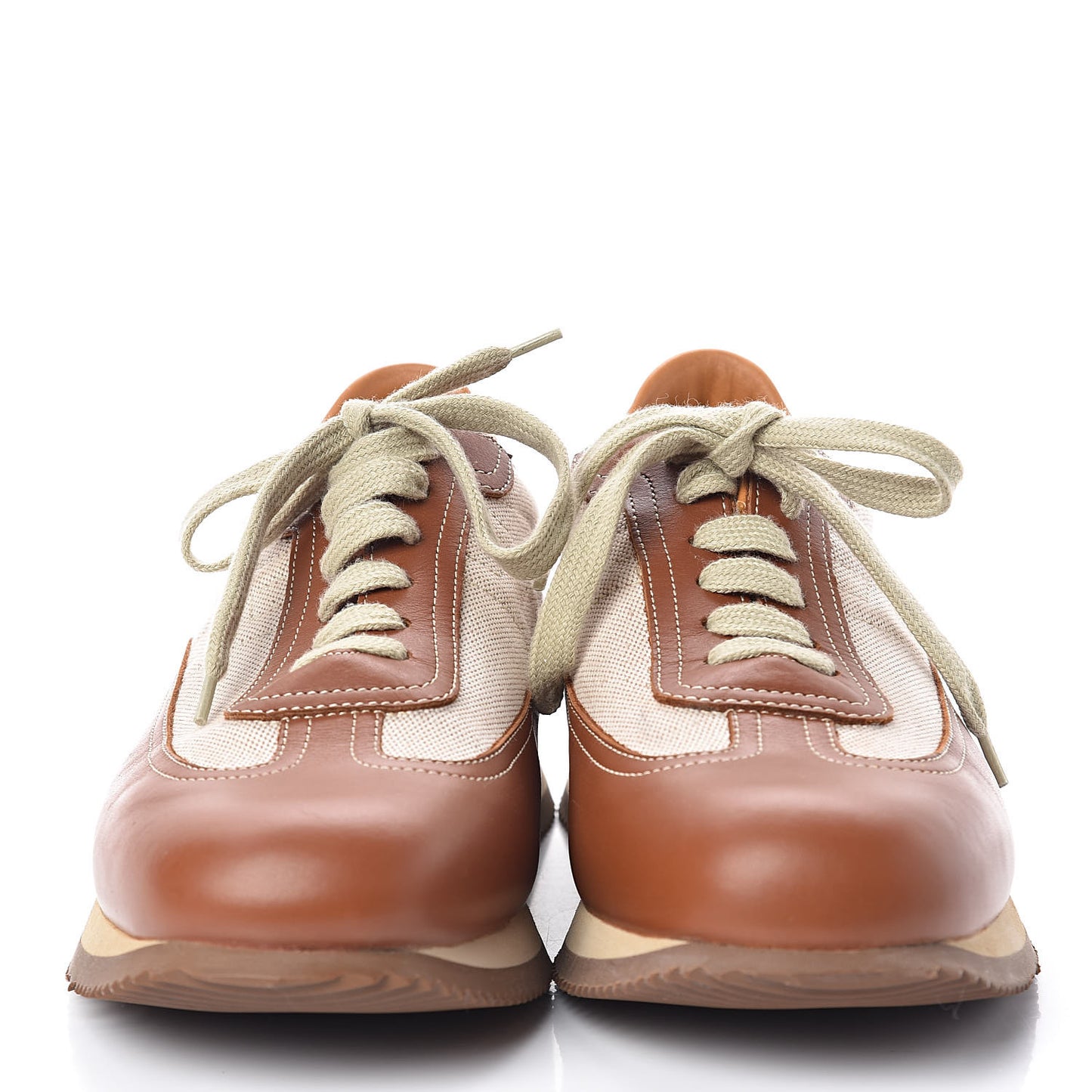 Calfskin Toile Womens Quick Sneakers 42.5 Gold