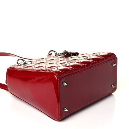 Christian Dior Patent Cannage Medium Lady Dior Red 3 of 7