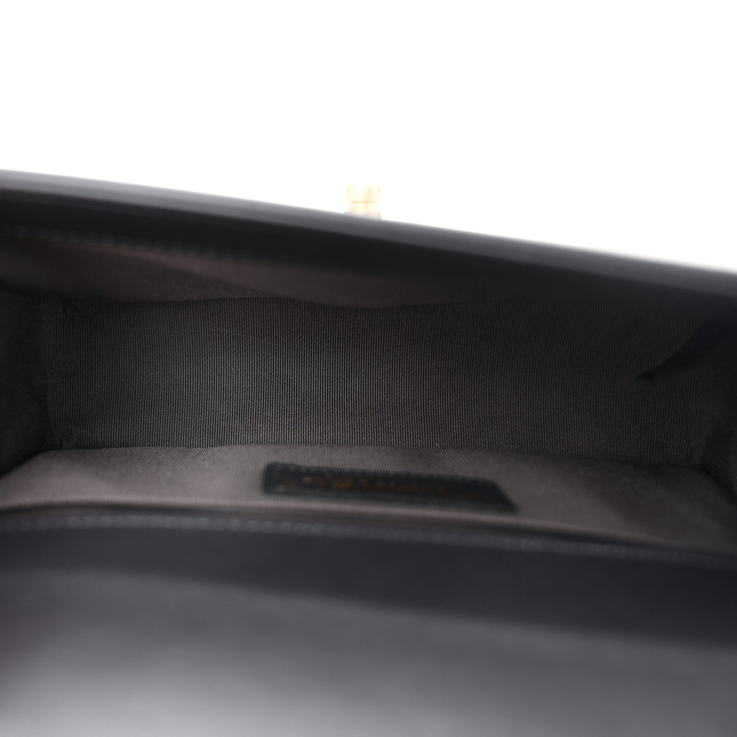 Calfskin Quilted Small Boy Flap Dark Grey