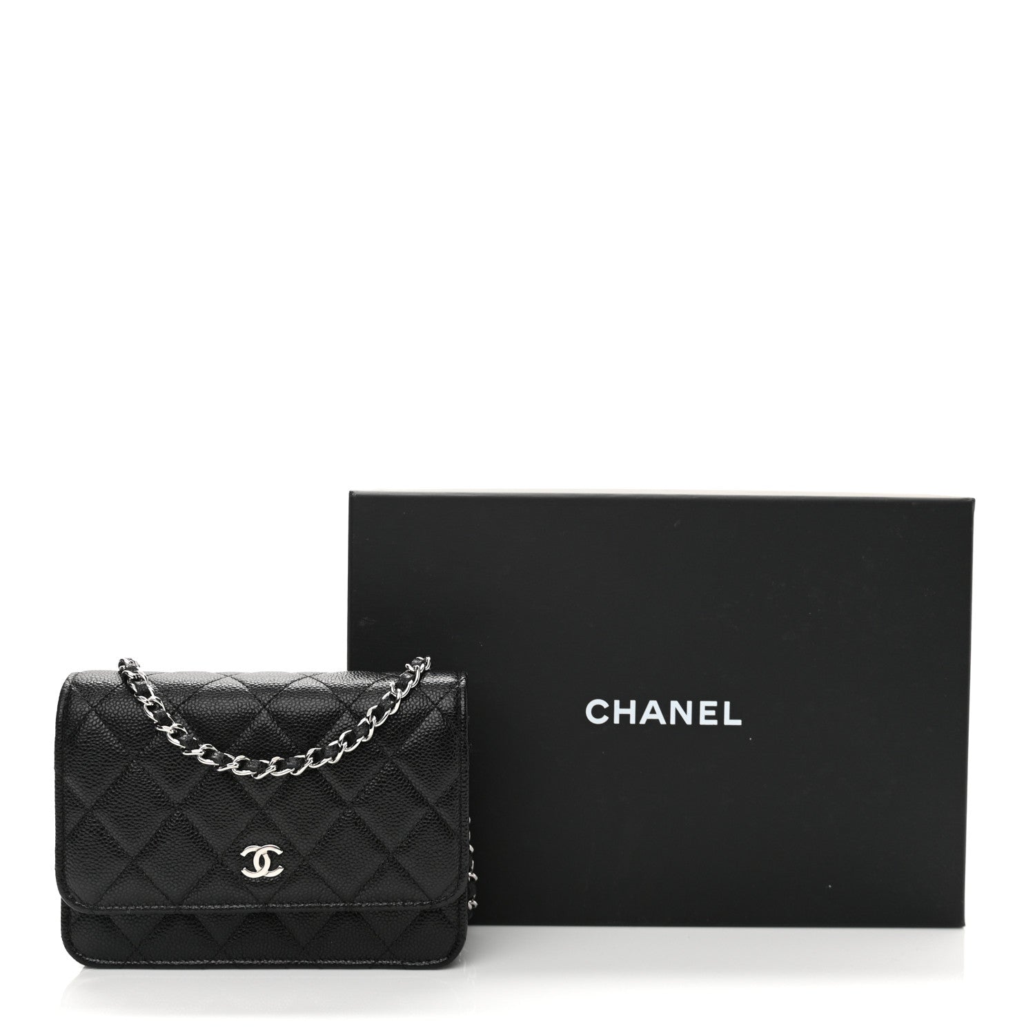 Chanel Caviar Quilted Mini Wallet On Chain WOC Black 12 of 12