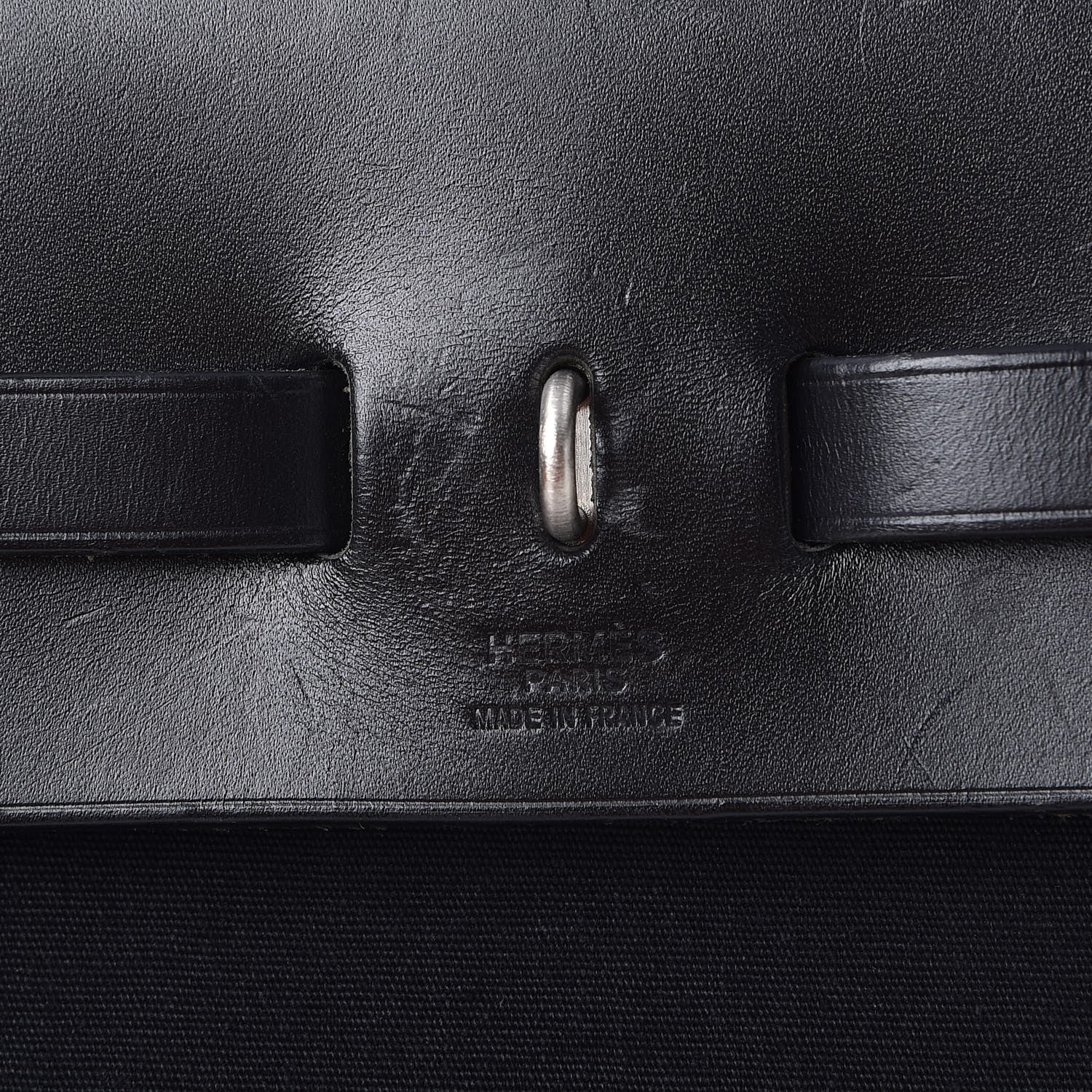 Hermes Toile Vache Calfskin Herbag 39 MM Black 8 of 22