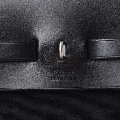 Hermes Toile Vache Calfskin Herbag 39 MM Black 8 of 22