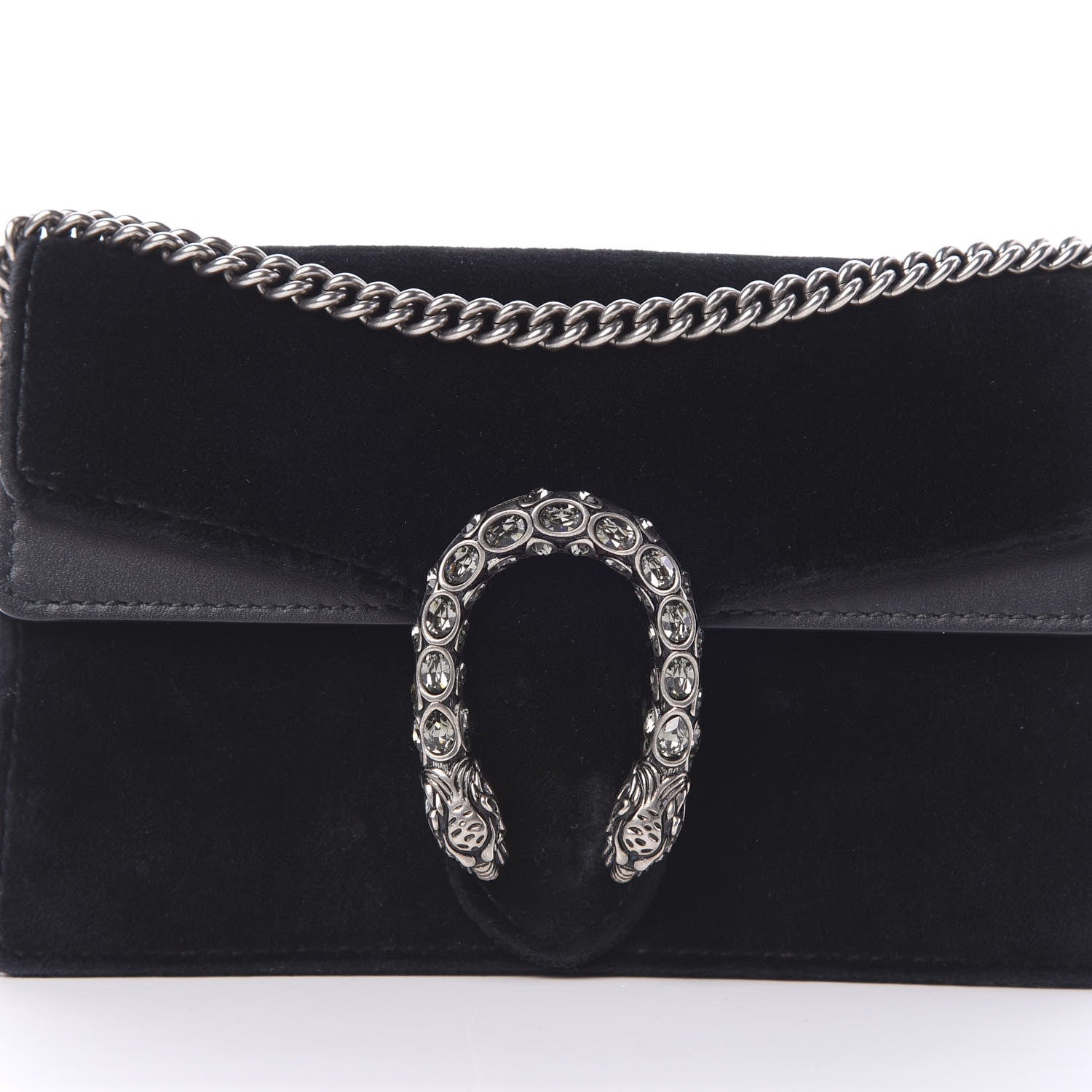 Gucci Velvet Super Mini Dionysus Shoulder Bag Black 7 of 11