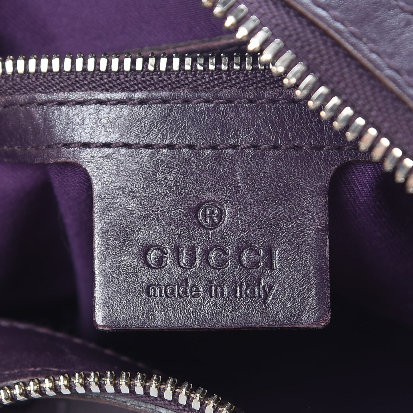 Calfskin Horsebit Embossed Glam Hobo Purple