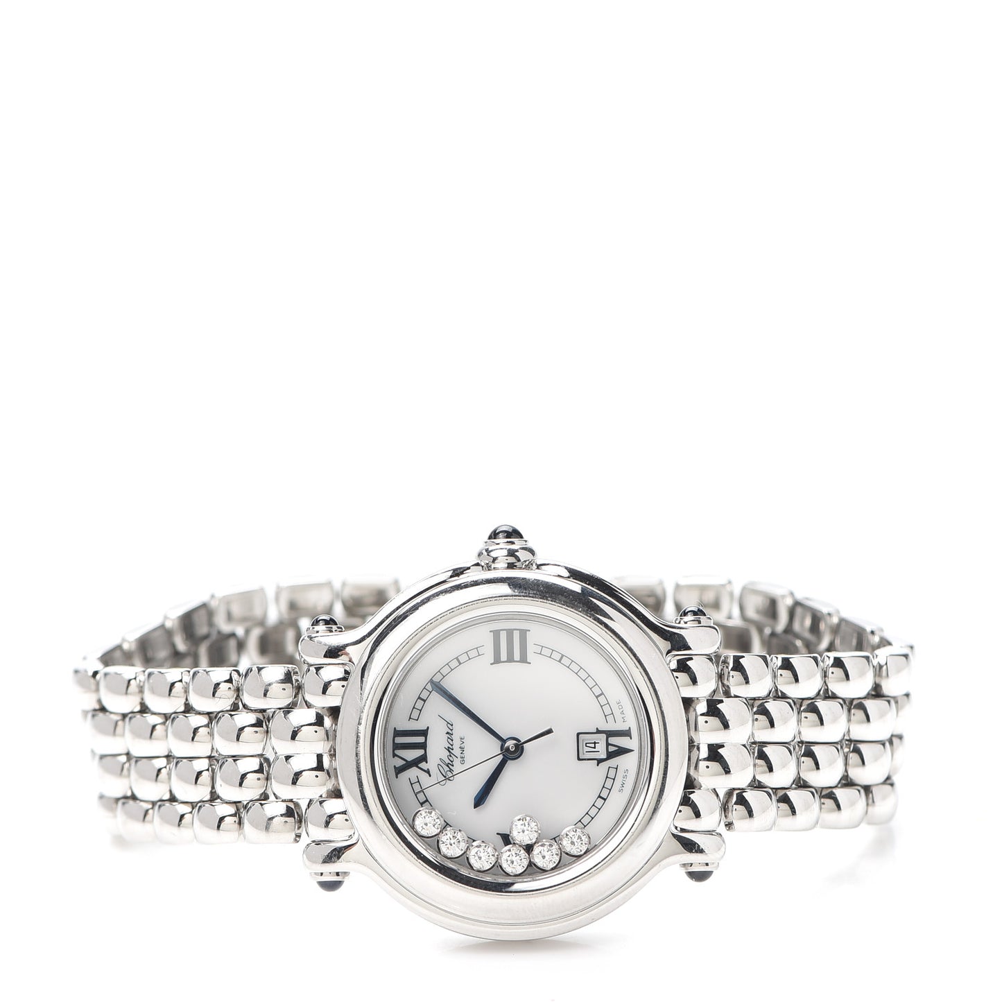 Stainless Steel 7 Diamond 32mm Happy Sport Quartz Watch