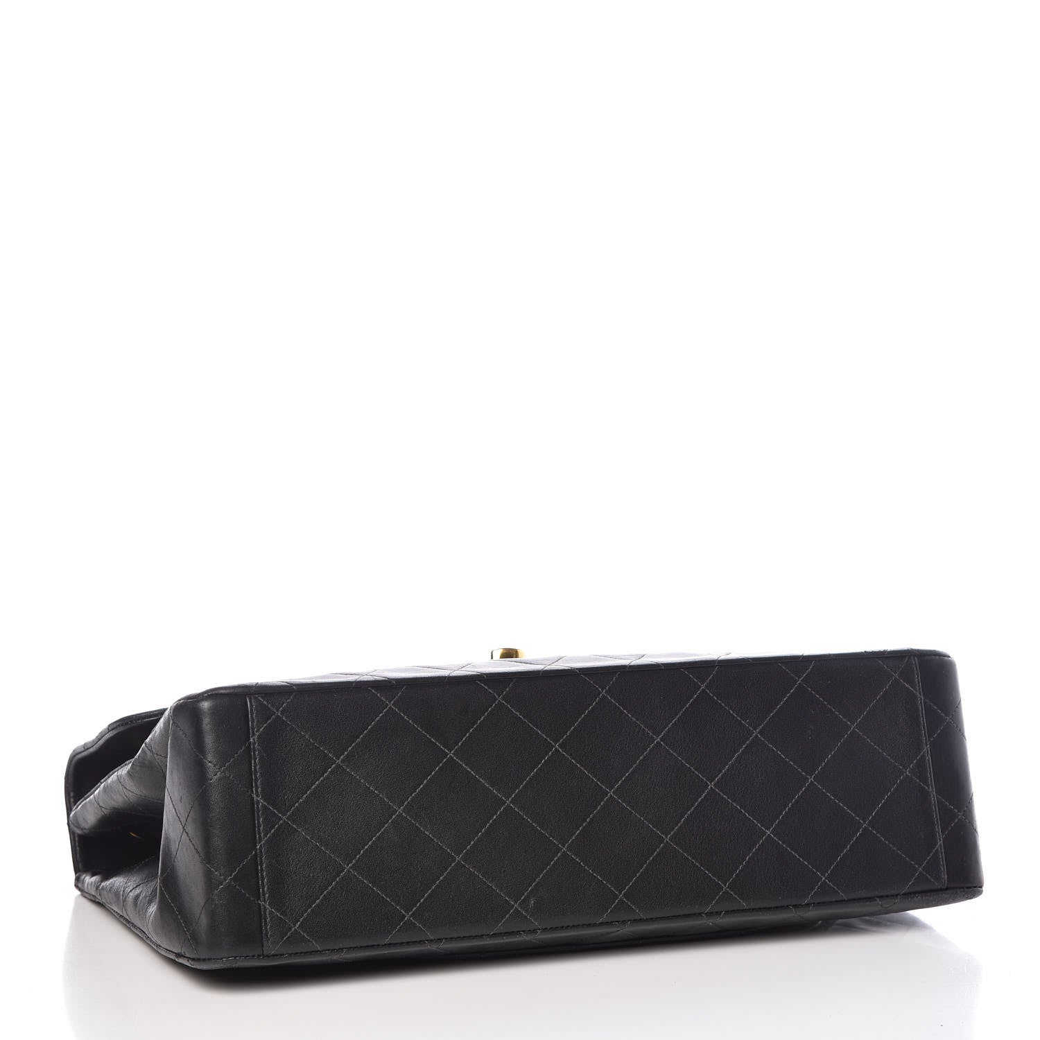 Chanel Lambskin Quilted XL Jumbo Single Flap Black 4 of 10