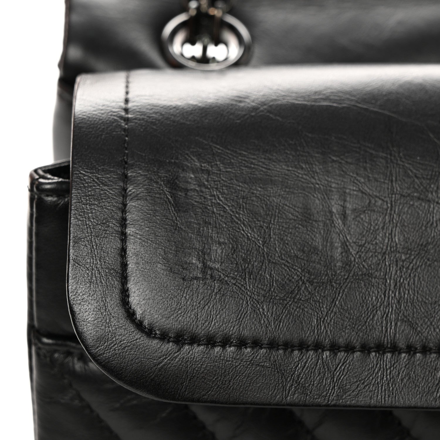 Chanel Aged Calfskin Chevron Quilted 2.55 Reissue 225 Flap So Black 13 of 16