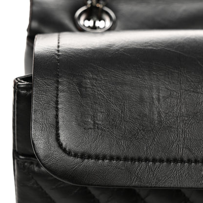 Chanel Aged Calfskin Chevron Quilted 2.55 Reissue 225 Flap So Black 13 of 16