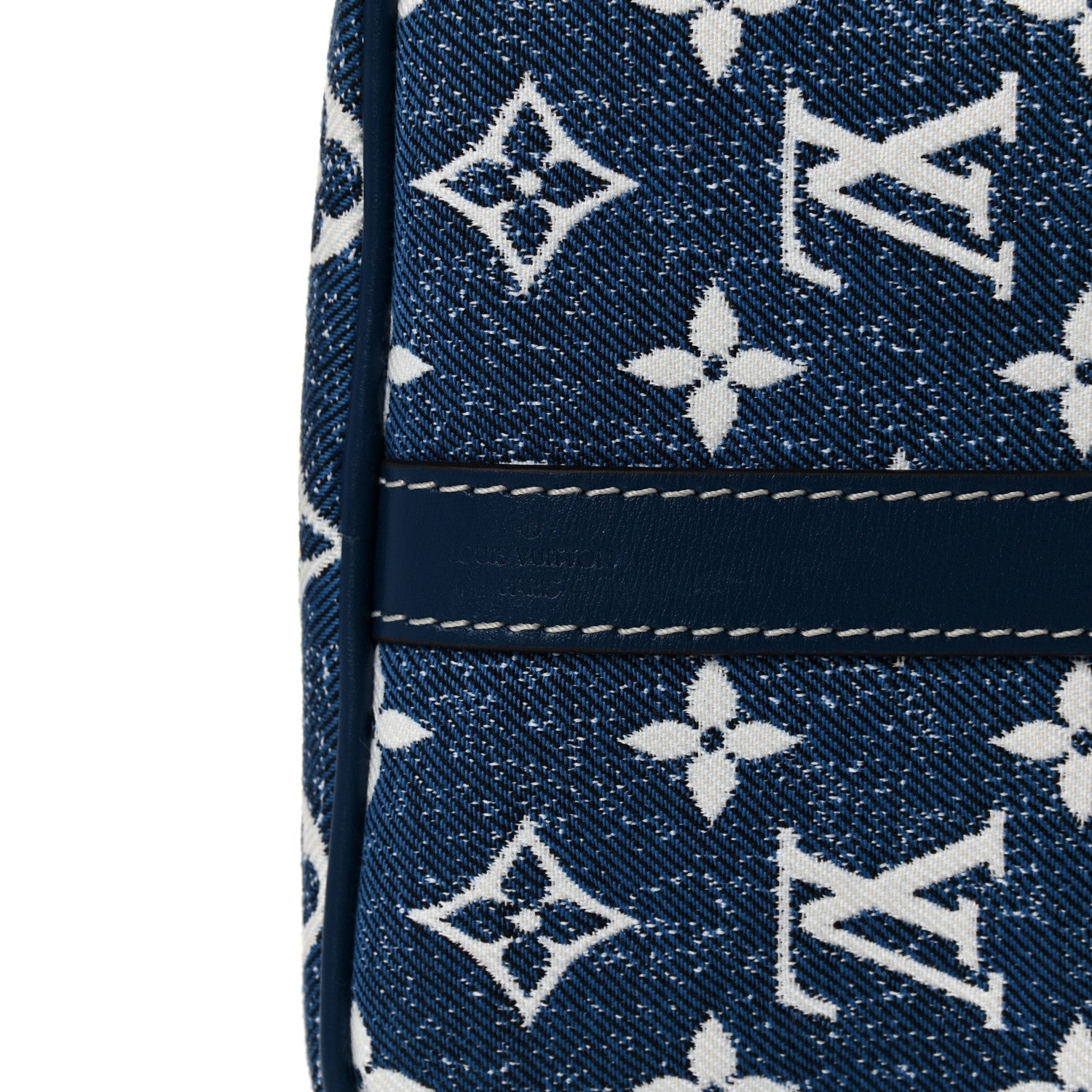 Louis Vuitton Monogram Jacquard Denim Speedy Bandouliere 25 Bleu 7 of 10