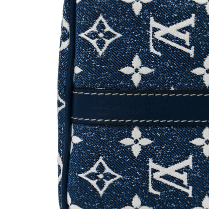Louis Vuitton Monogram Jacquard Denim Speedy Bandouliere 25 Bleu 7 of 10