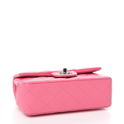 Chanel Lambskin Quilted Mini Rectangular Flap Pink 3 of 9