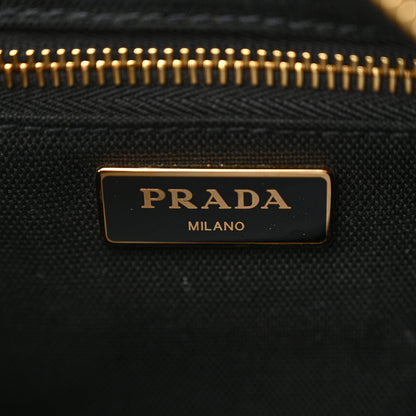 Prada Wicker Canvas Tote Naturale Black 6 of 12
