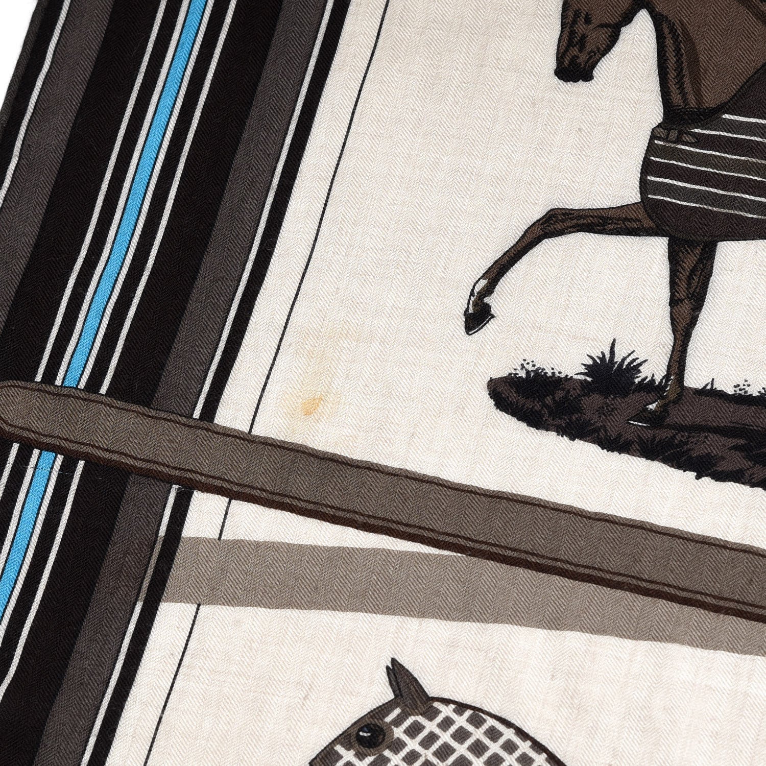 Hermes Cashmere Silk Couvertures Et Tenues de Jour Shawl 140 6 of 7