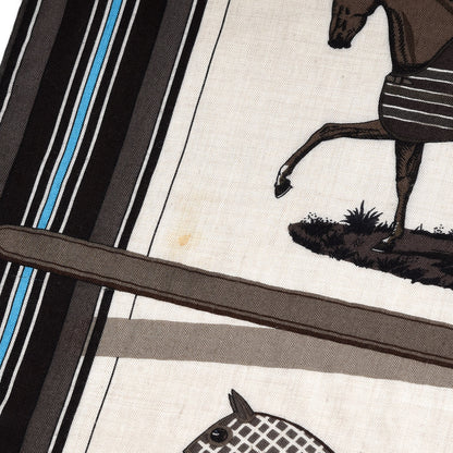 Hermes Cashmere Silk Couvertures Et Tenues de Jour Shawl 140 6 of 7