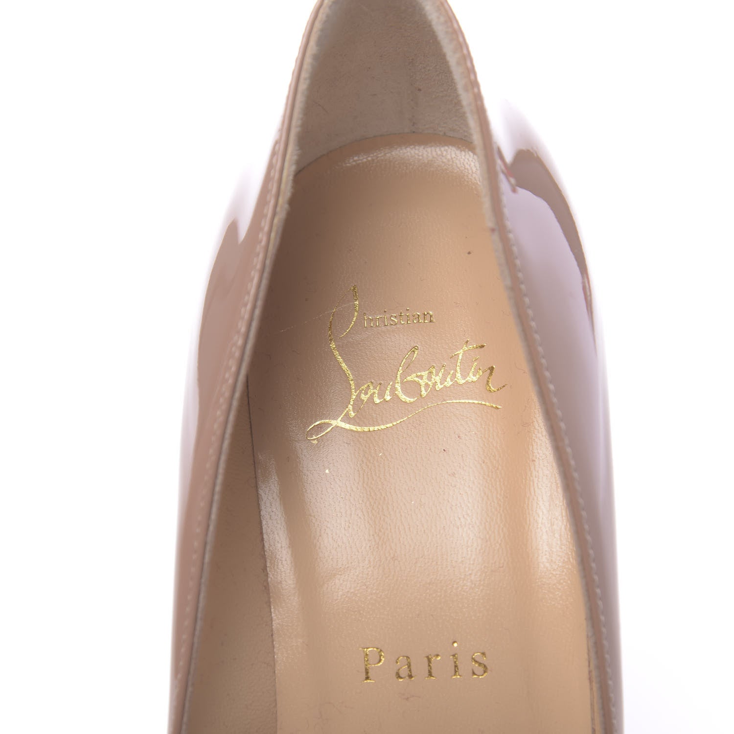Christian Louboutin Patent Pigalle 85 Pumps 36.5 Nude 6 of 7