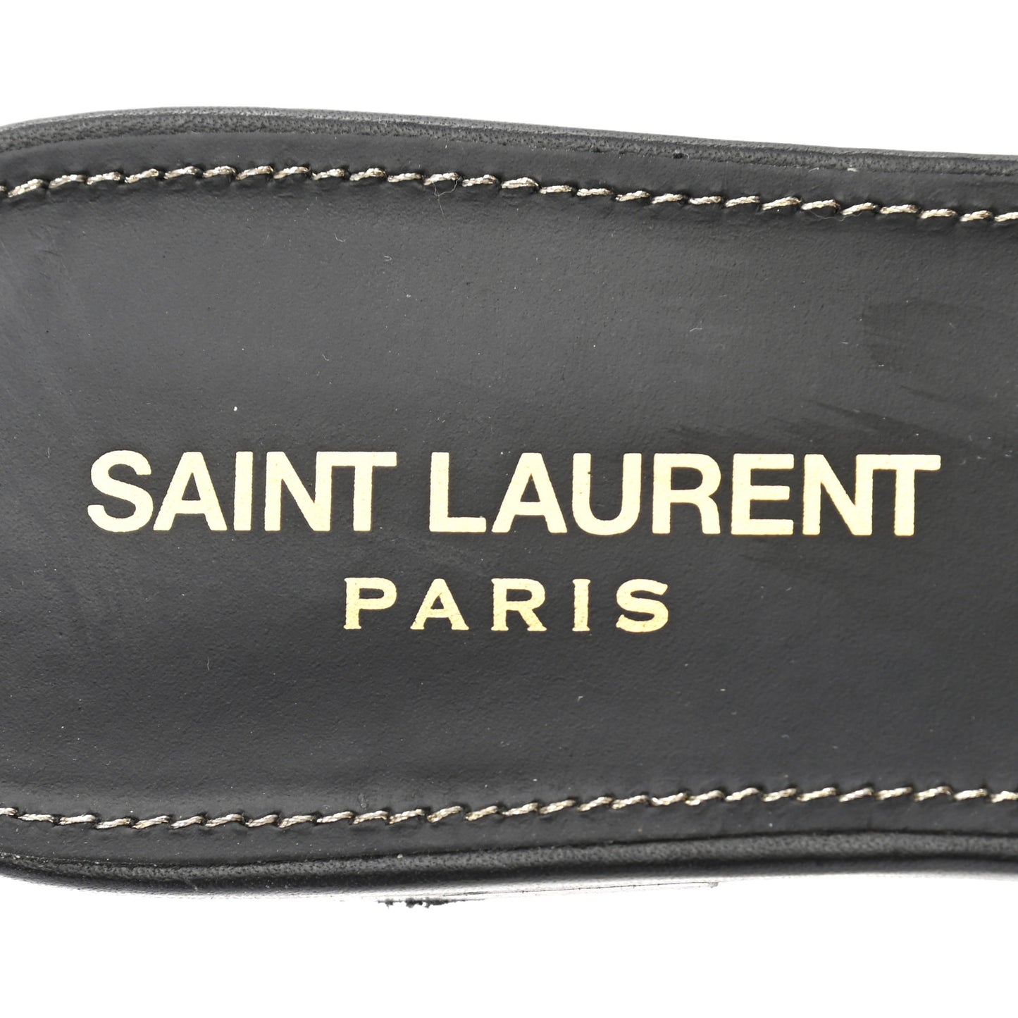 Calfskin Tribute 05 Slide Sandals 36 Black