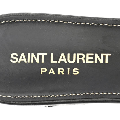 Saint Laurent Calfskin Tribute 05 Slide Sandals 36 Black 7 of 9