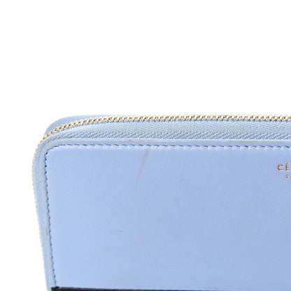 Celine Lambskin Large Zip Around Multifunction Wallet Blue Lavender 9 of 12
