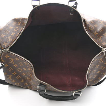 Louis Vuitton Monogram Macassar Keepall Bandouliere 55 5 of 10
