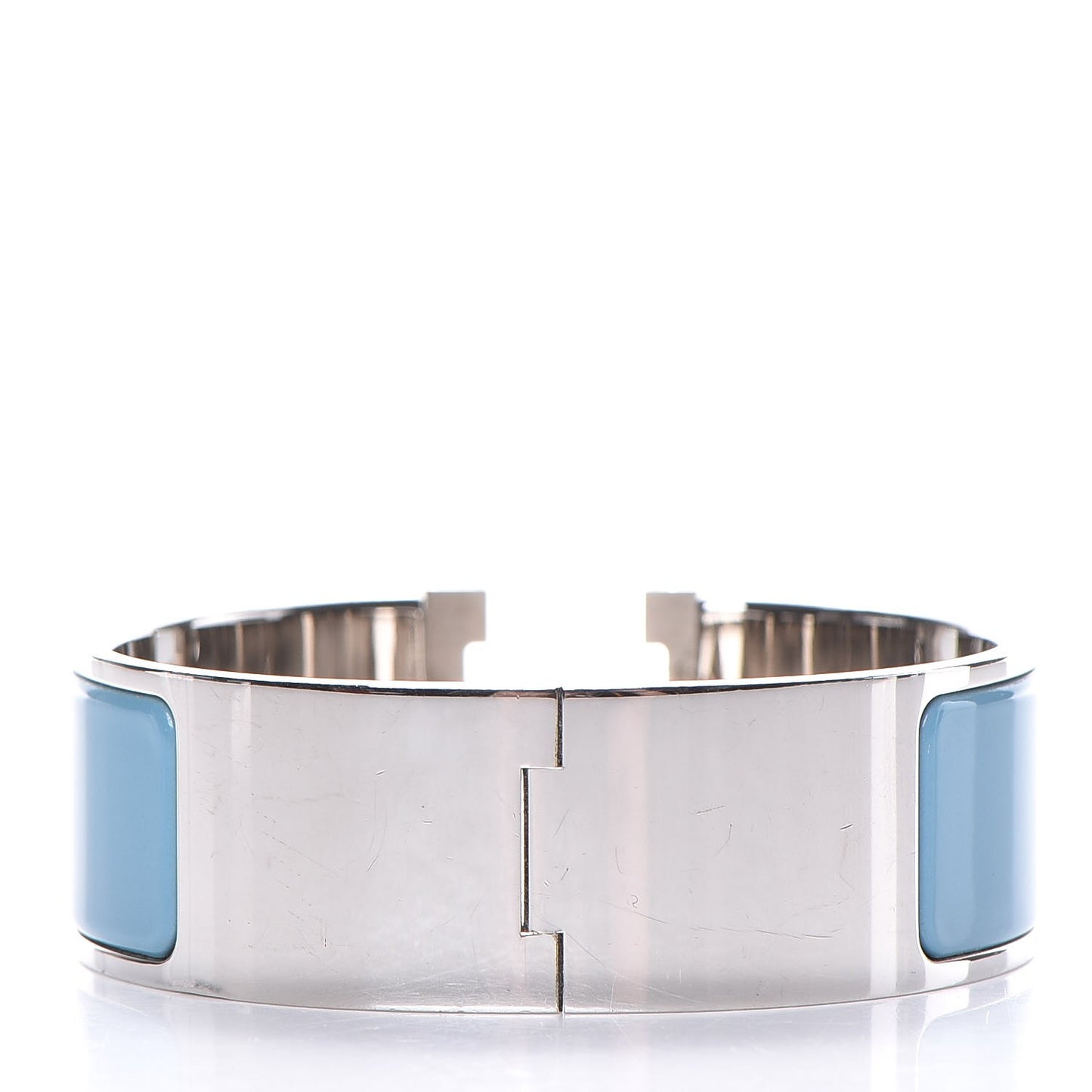 Enamel Wide Clic Clac H Bracelet PM Blue Jean