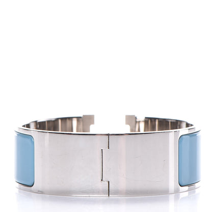 Hermes Enamel Wide Clic Clac H Bracelet PM Blue Jean 3 of 4