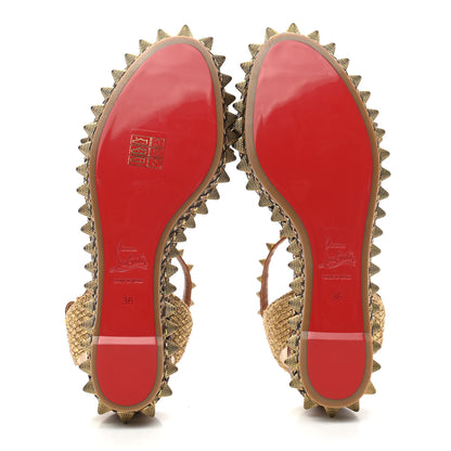 Christian Louboutin Calfskin Cordorella 60 Platform Sandals 36 Version Cuoio 5 of 7