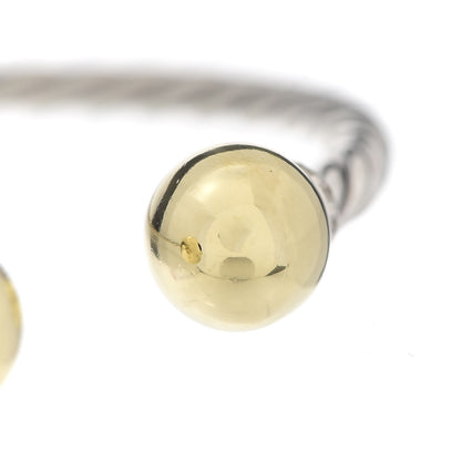 David Yurman Sterling Silver 18K Yellow Gold Diamond 9mm Solari Bead Bracelet 5 of 6