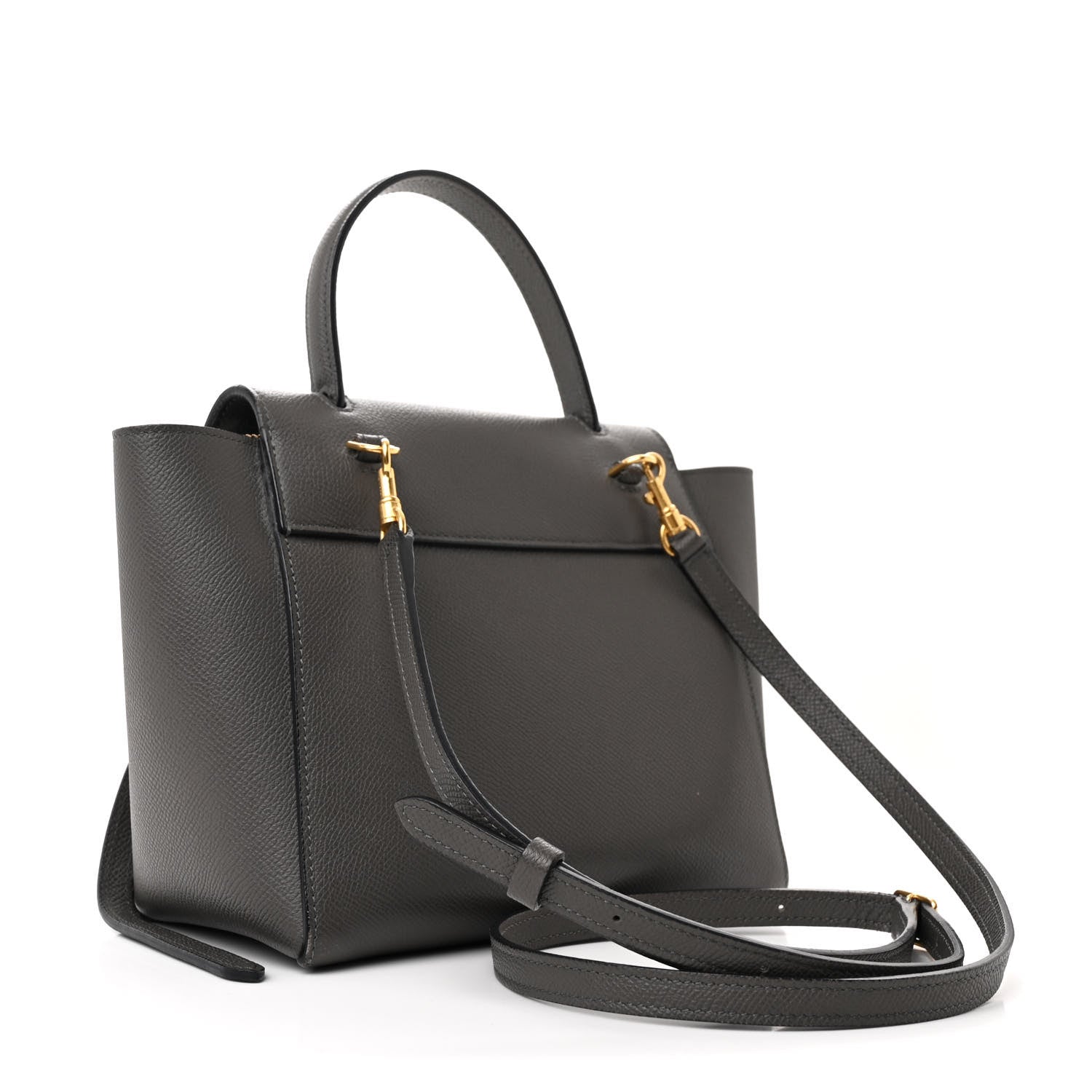 Celine Grained Calfskin Nano Belt Bag Grey 3 of 11