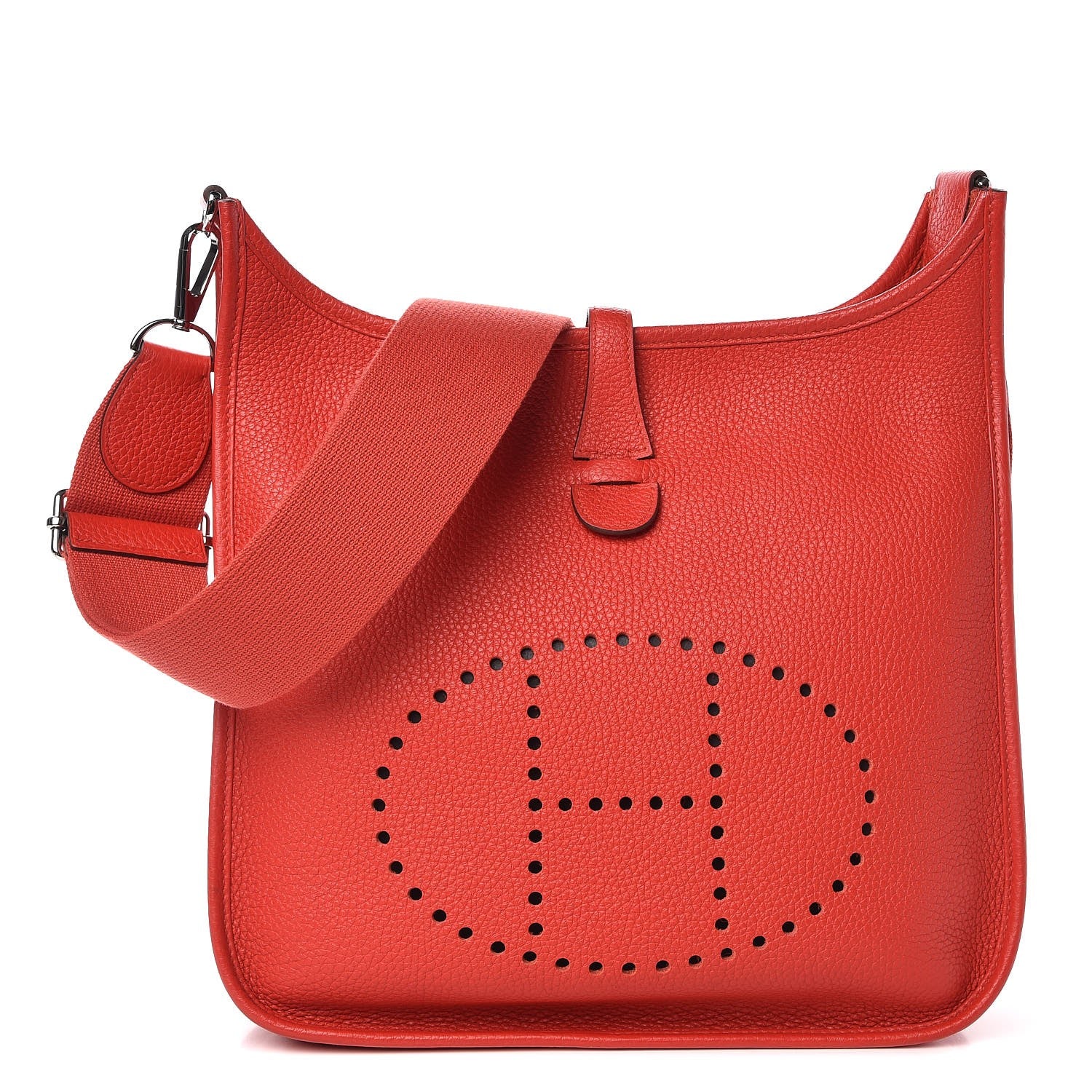 Hermes Taurillon Clemence Evelyne III PM Rouge Tomate 1 of 8