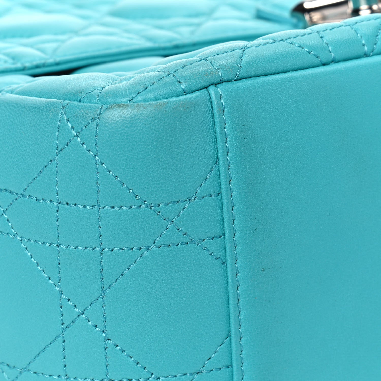 Christian Dior Lambskin Cannage Large Miss Dior Flap Turquoise 5 of 9