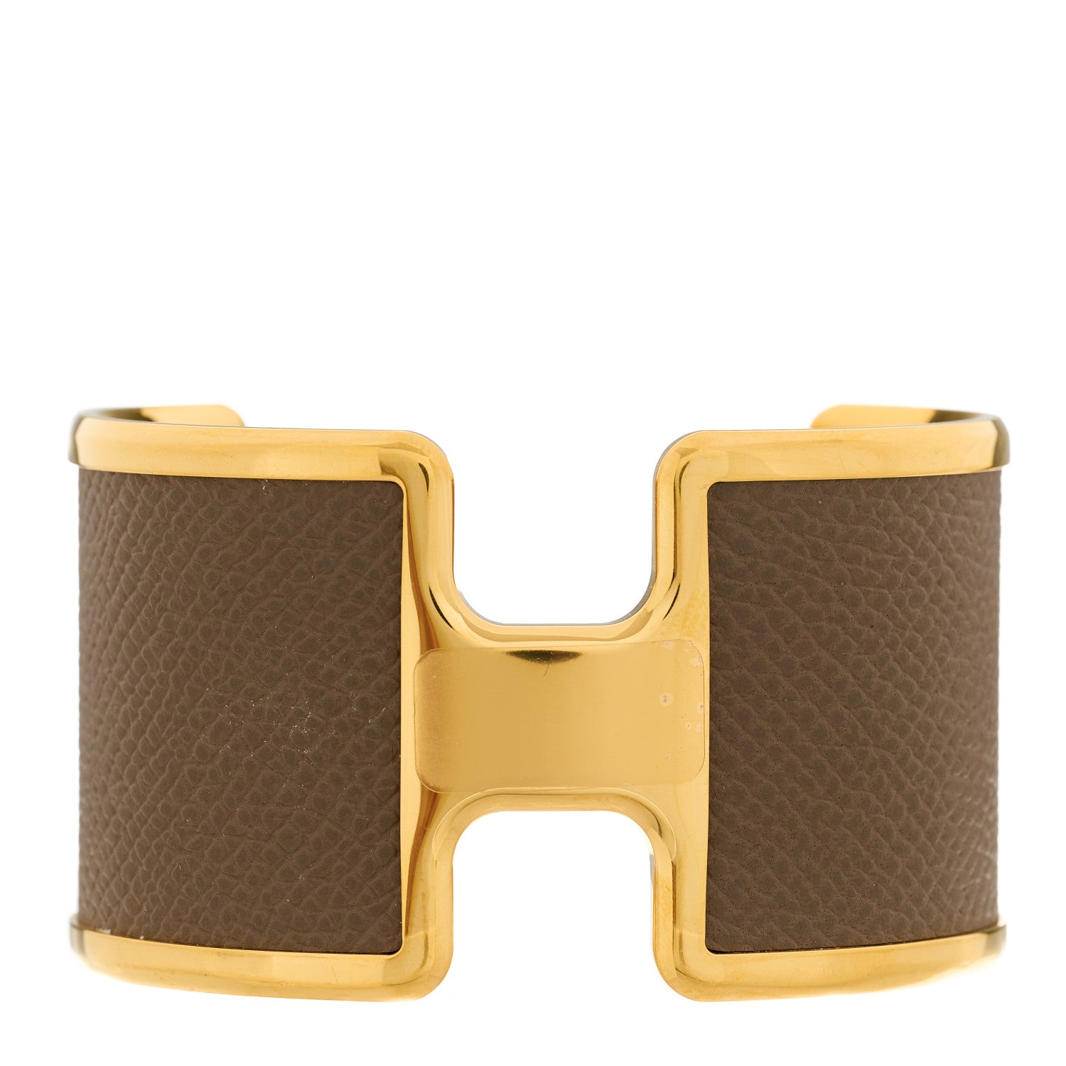 Hermes Epsom Olympe Cuff Bracelet Brown 1 of 3