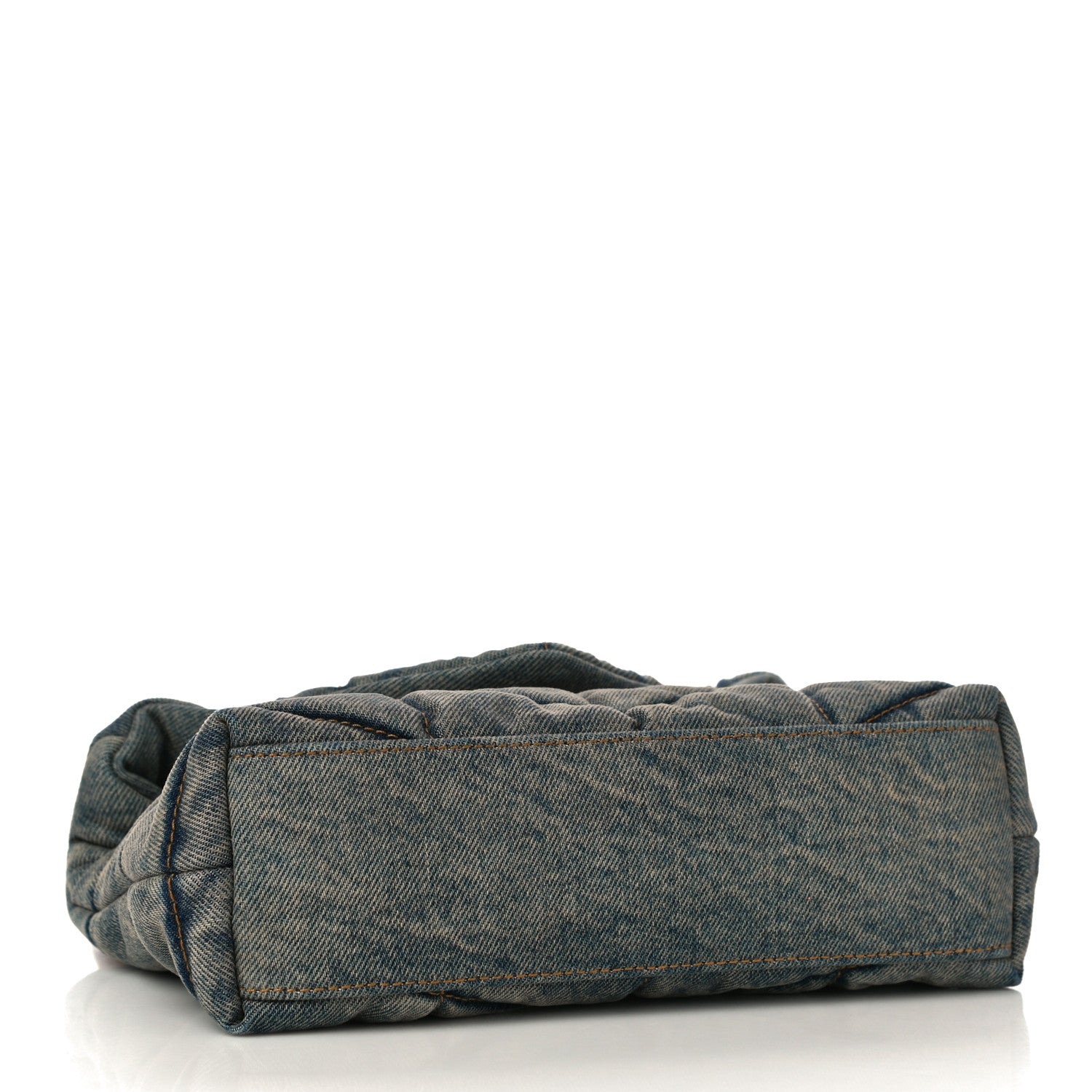 Saint Laurent Denim Quilted Small Loulou Puffer Monogram Chain Satchel Blue Cinnamon 4 of 9